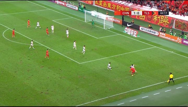 U22国足vs东帝汶比赛,有23802名观众到西安国际足球中心观战